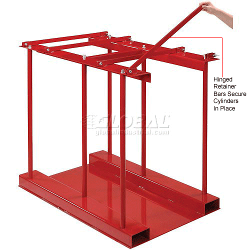 Global Industrial™ Forkliftable Cylinder storage Caddy, Stationary For 8 Cylinders