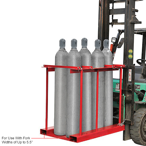 Global Industrial™ Forkliftable Cylinder storage Caddy, Stationary For 8 Cylinders