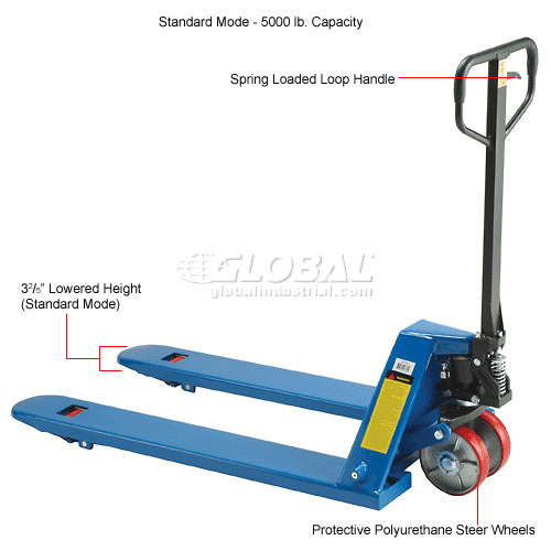 Global Industrial™ Dual-Direction Pallet Jack Truck 27 x 48 Forks 5000 Lb. Capacity