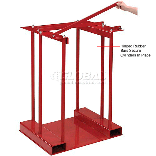 Global Industrial™ Forkliftable Cylinder storage Caddy, Stationary For 4 Cylinders