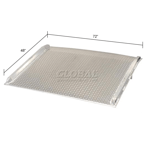 Aluminum Dock Board with Aluminum Curbs BTA-10007248 72x48 10,000 Lb. Cap