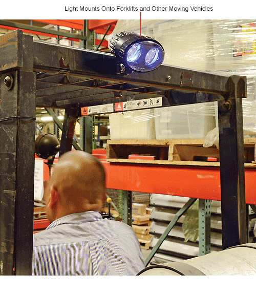Global Industrial™ Forklift Pedestrian Safety LED Warning Spotlight, Blue