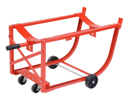 Global Industrial™ Easy-Steer Drum Cradle 5" & 3" Polyolefin Wheels - For 55 Gal. Steel Drums