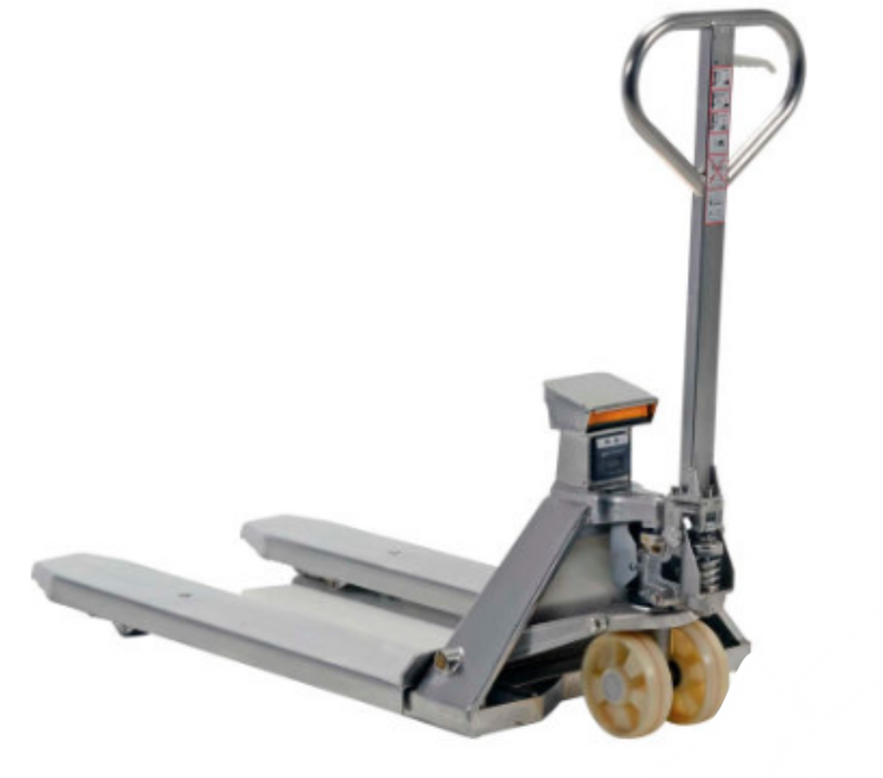 Stainless Steel Pallet Jack Scale Truck PM-2748-SCL-LP-SS 5000 Lb. Cap.