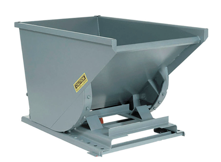 Global Industrial™ Heavy Duty Self Dumping Forklift Hopper, 1 Cu. Yd., 6000 Lbs, Gray